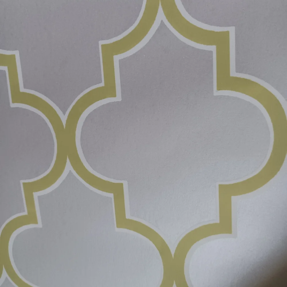Wallpaper Pearl Grey Lime Green Waverly Buzzing Around Trellis